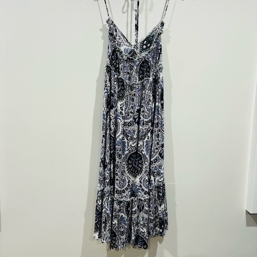 Le Salty Label Tie Halter Midi to maxi Dress Low Back Size XS - Picture 2 of 9
